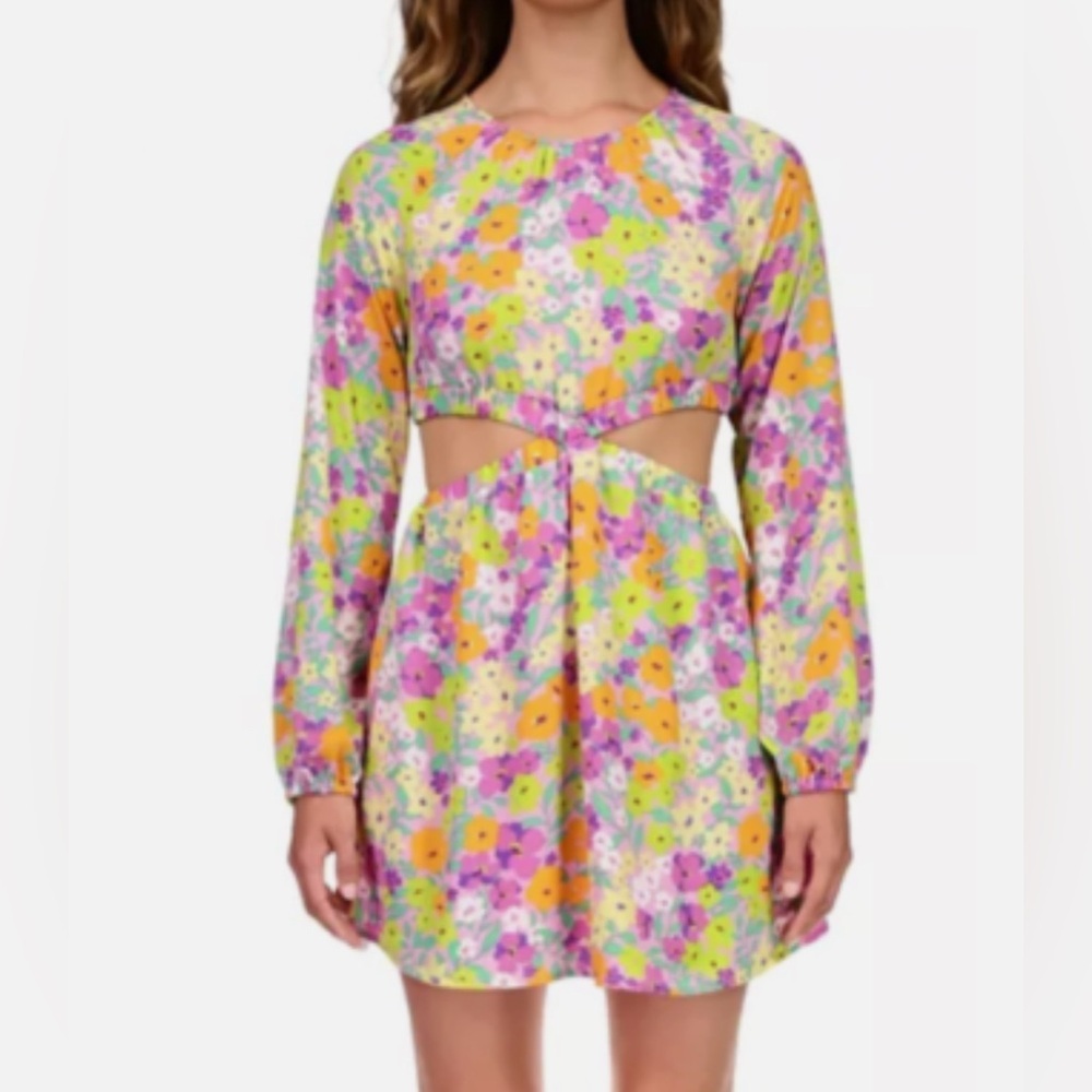 NWT Sanctuary Size XS Pink and Yellow‎ Floral Dress